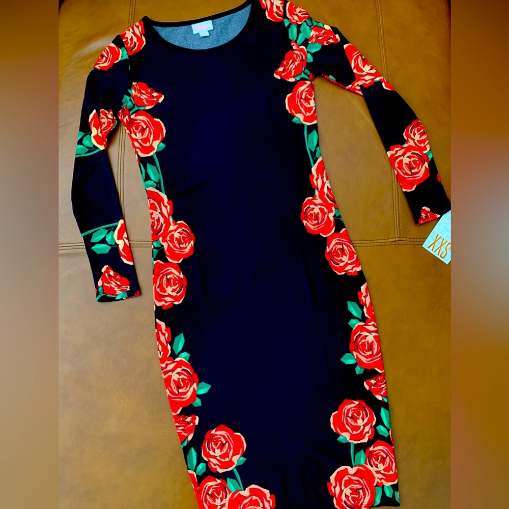 NWT Unicorn Black w Red Rose Debbie LLR Elegant Collection, Size XXS (0-00) NEW!